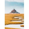 Tableau sur toile baie Mont-Saint-Michel 65x97 cm