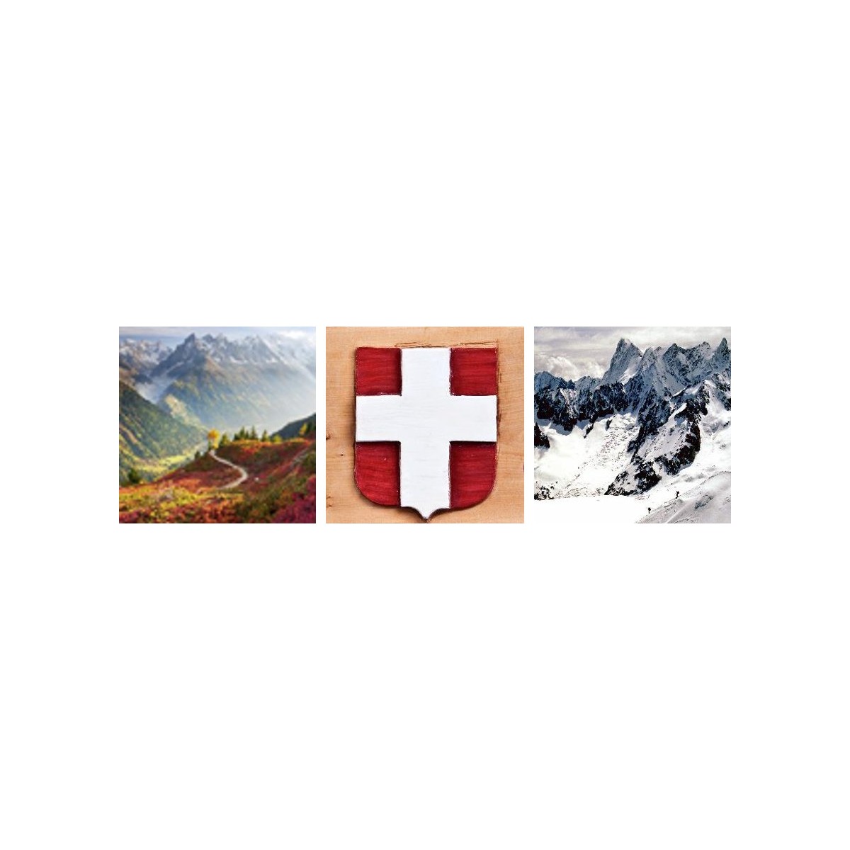 Triptyque sur toile Savoie 30x90 cm Triptyque sur toile Savoie 30x90 cm