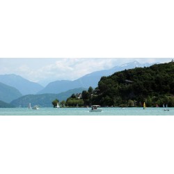 Tableau sur toile bateau sur lac d'Annecy