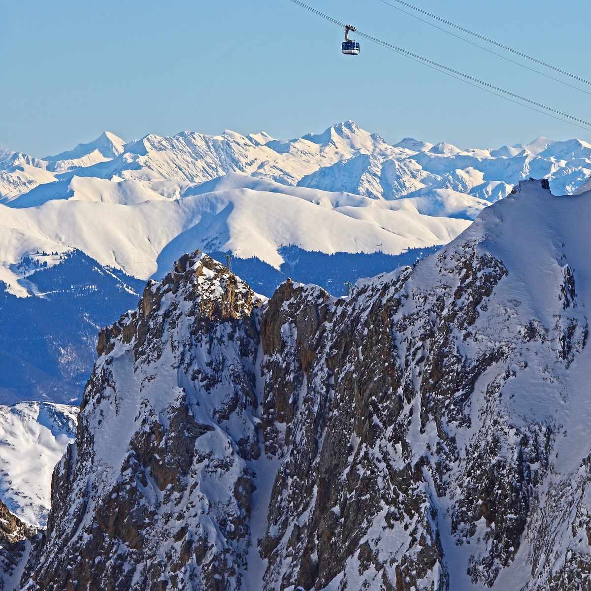 Tableau sur toile téléphérique Pic Midi