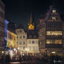 Tableau sur toile place cathédrale de Strasbourg