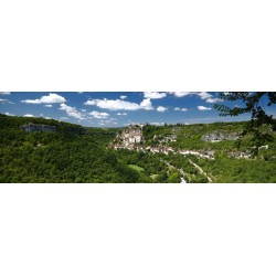 Tableau sur toile panorama Rocamadour