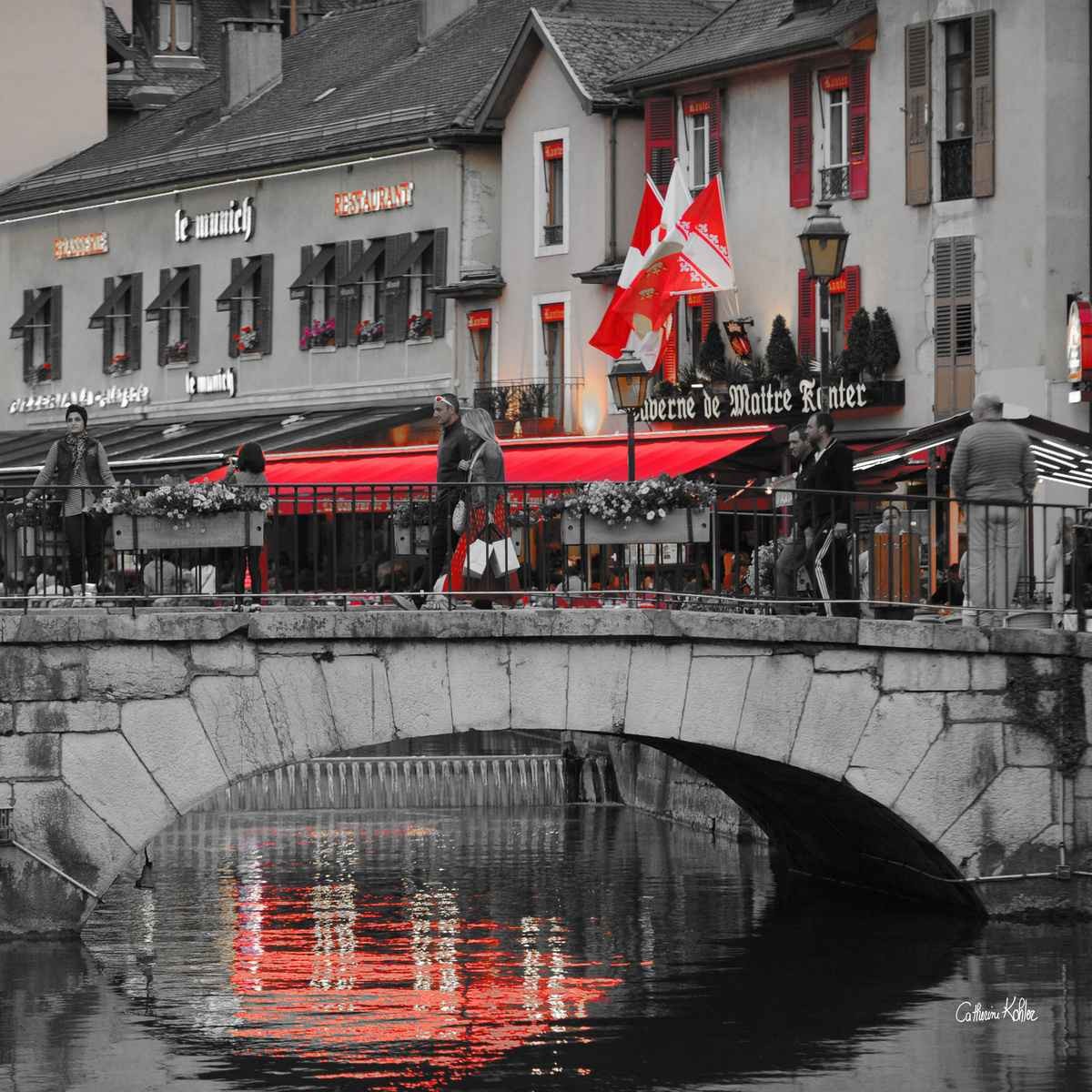 Tableau mural le pont Perrière Annecy Tableau mural le pont Perrière Annecy