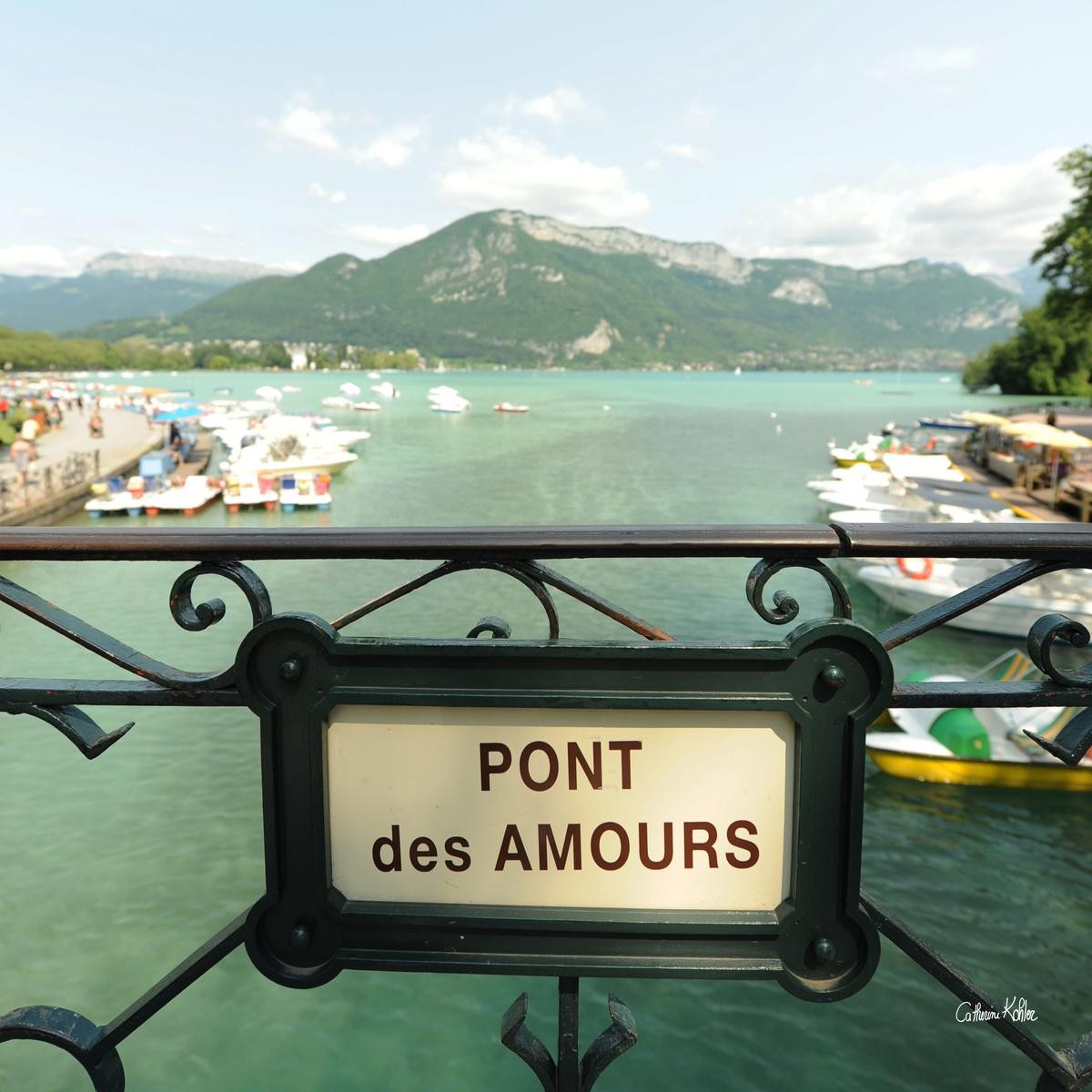 Tableau mural le pont des amours Annecy