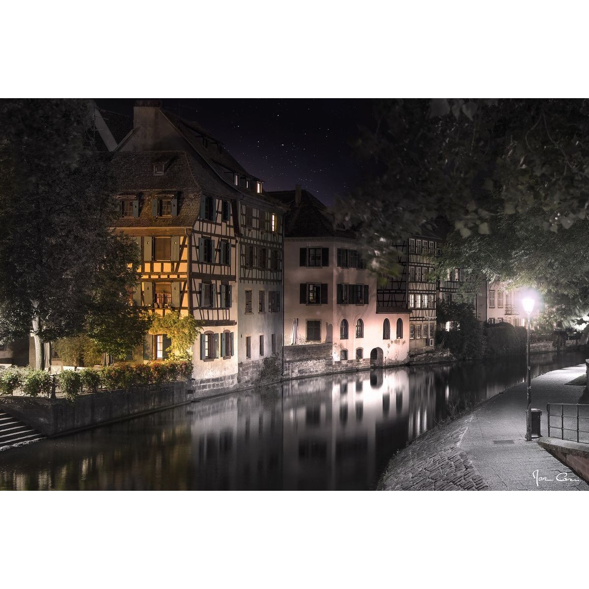 Tableau mural quai petite France à Strasbourg