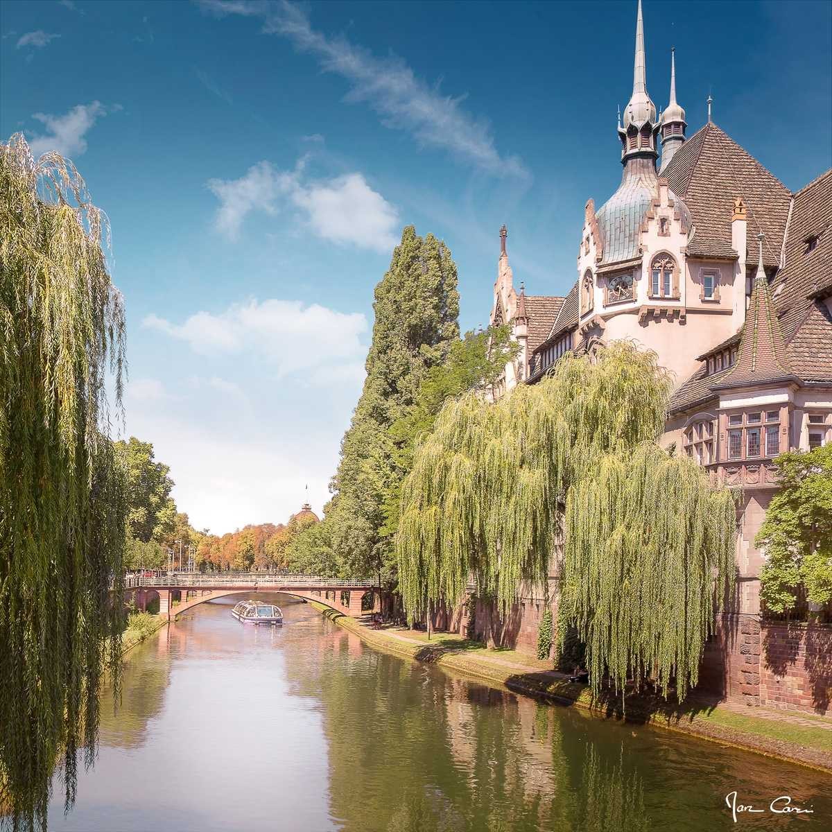 Tableau mural canal du faux rempart de Strasbourg