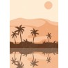 Tableau mural illustration désert