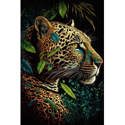 Tableau mural léopard