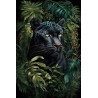 Tableau mural panthère noire