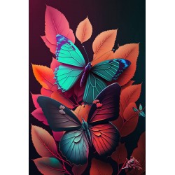 Tableau mural papillons fantaisie
