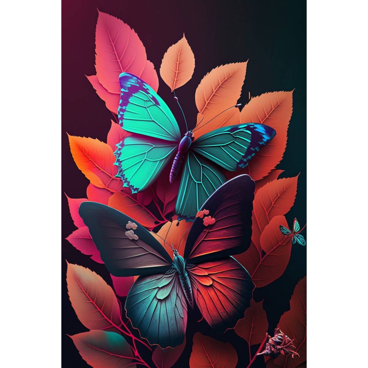 Tableau mural papillons fantaisie