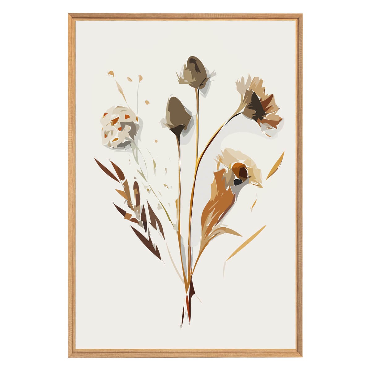 Tableau mural encadré fleurs réels 65x97 cm Tableau mural encadré fleurs réels 65x97 cm
