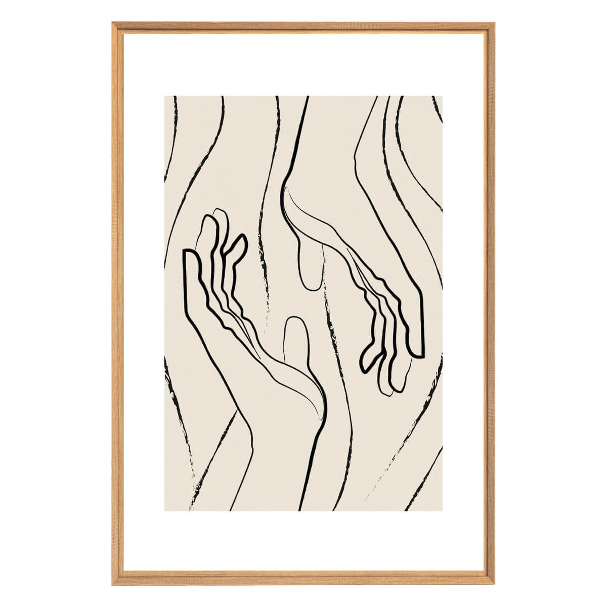 Tableau mural encadré lignes abstraites 65x97 cm Tableau mural encadré lignes abstraites 65x97 cm
