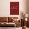 Tableau mural encadré battement amour 65x97 cm ambiance Tableau mural encadré battement amour 65x97 cm ambiance