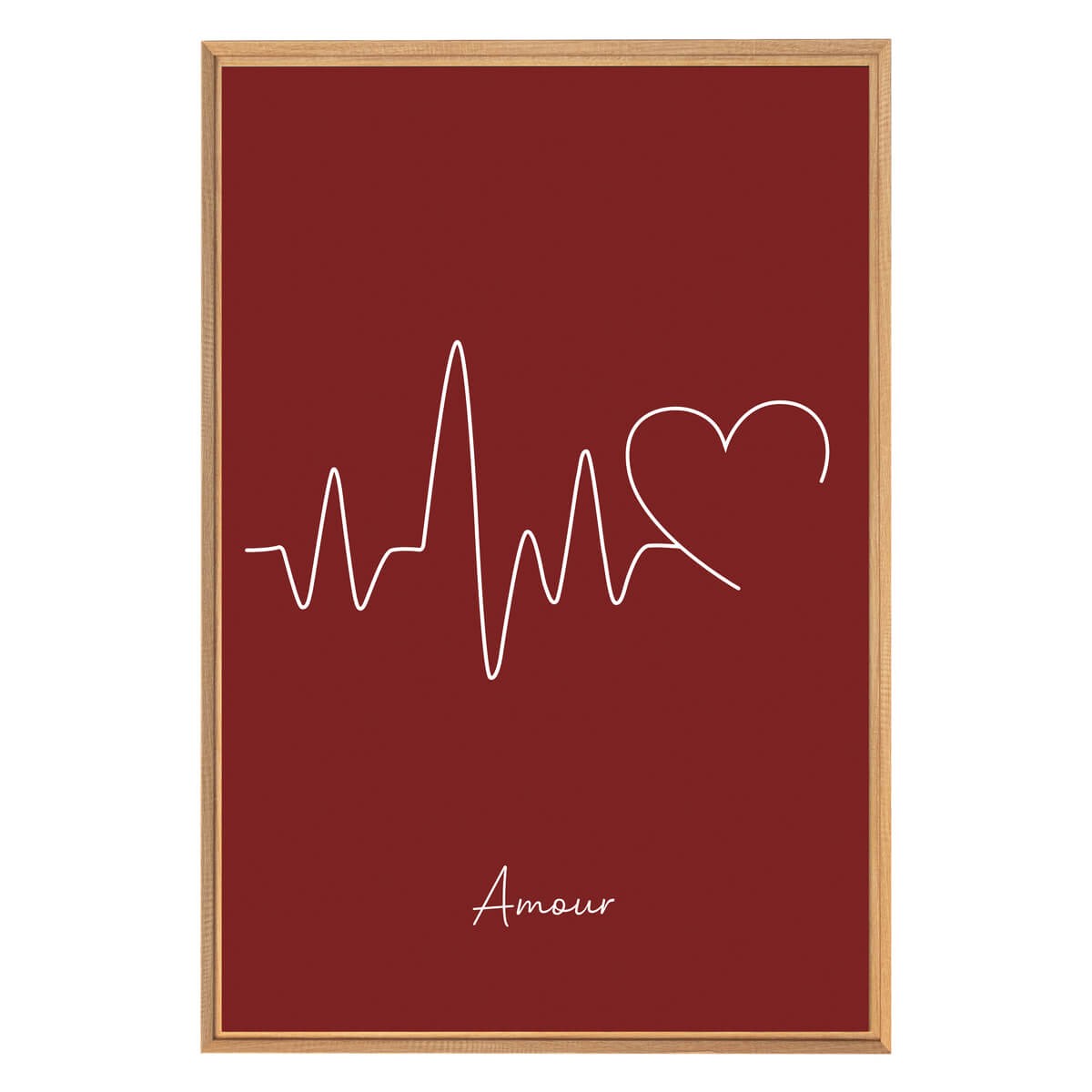 Tableau mural encadré battement amour 65x97 cm face Tableau mural encadré battement amour 65x97 cm face