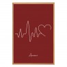 Tableau mural encadré battement amour 65x97 cm face Tableau mural encadré battement amour 65x97 cm face