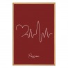 Tableau mural encadré battement passion 65x97 cm face