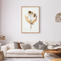 Tableau mural encadré illustration florale 65x97 cm ambiance