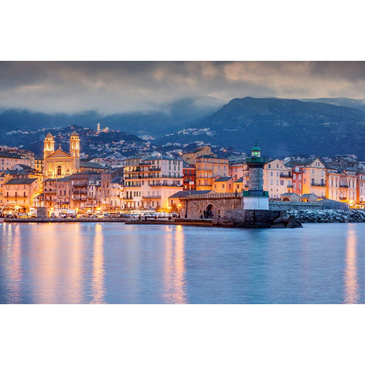 Tableau mural Bastia de nuit