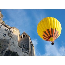 Tableau mural Montgolfiades jaune