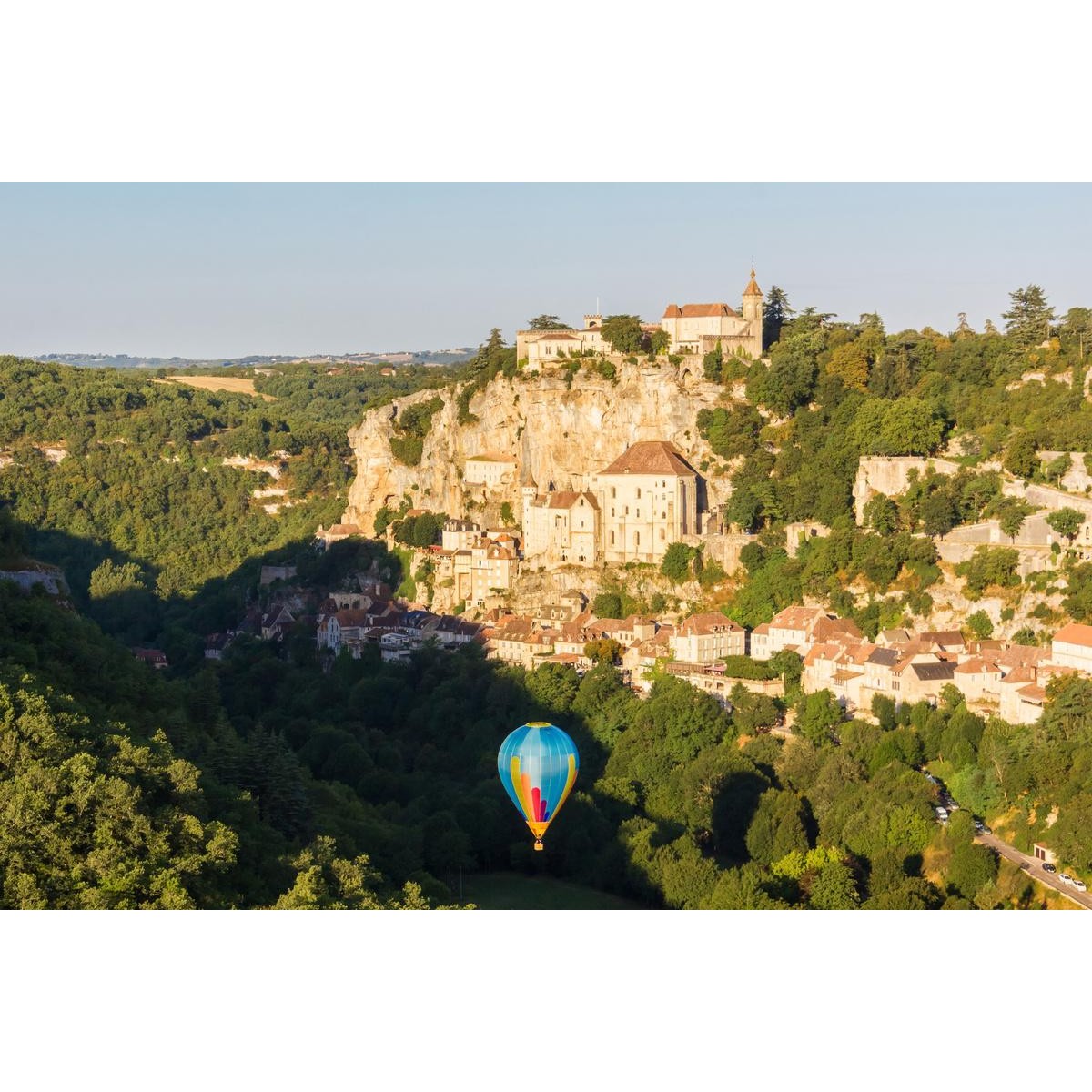 Tableau mural Montgolfiades et village