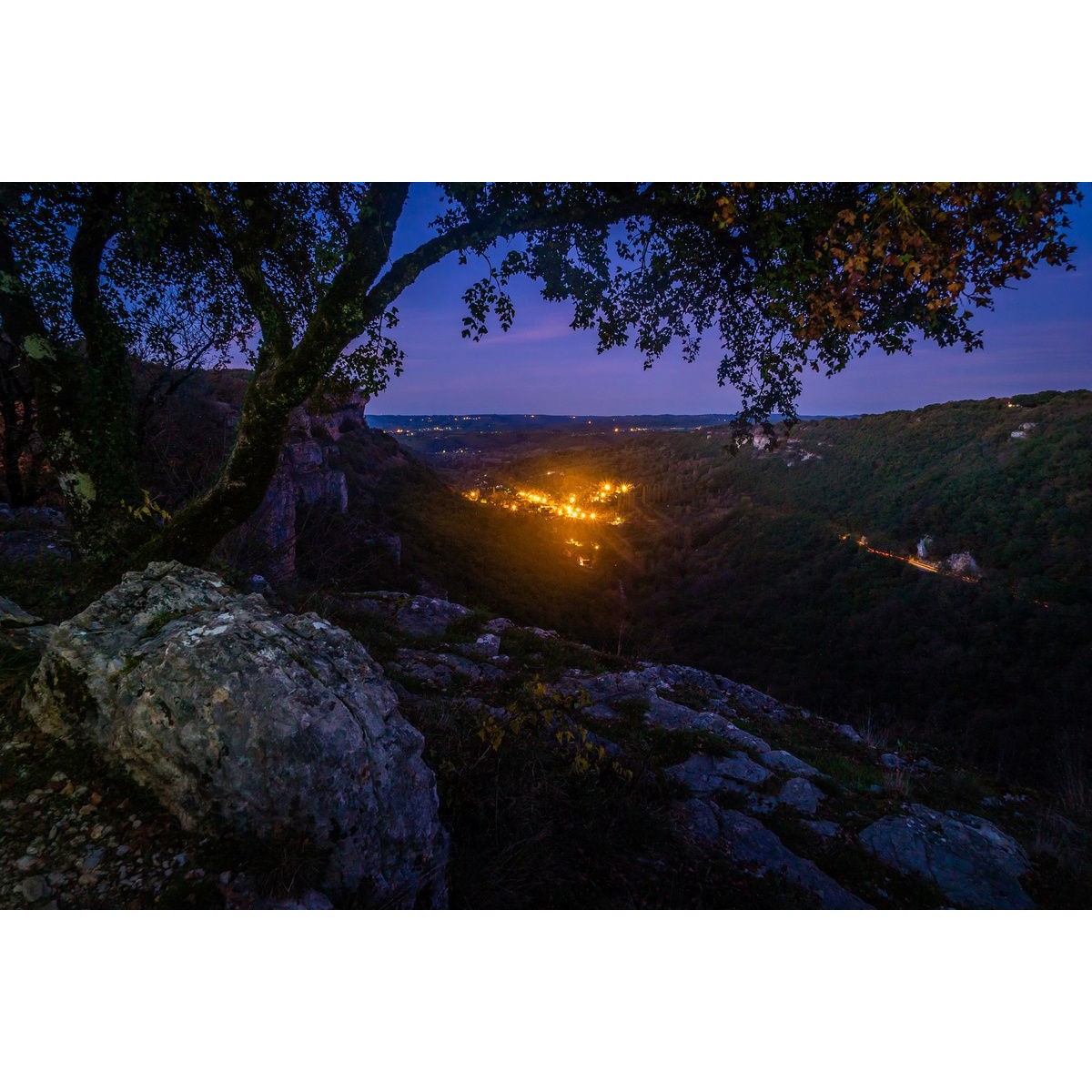 Tableau mural Autoire de nuit