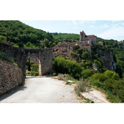 Tableau mural synthétique chemin vallée du célé