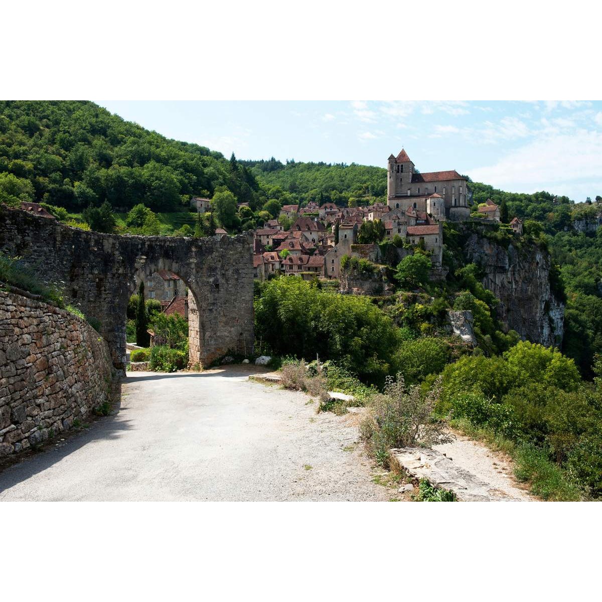 Tableau mural synthétique chemin vallée du célé