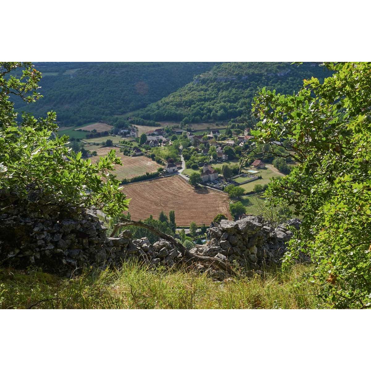 Tableau mural vue sur la vallée du célé