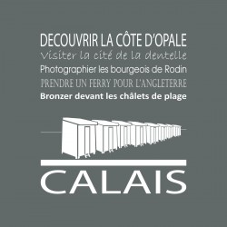 Tableau sur toile Calais gris 30x30 cm