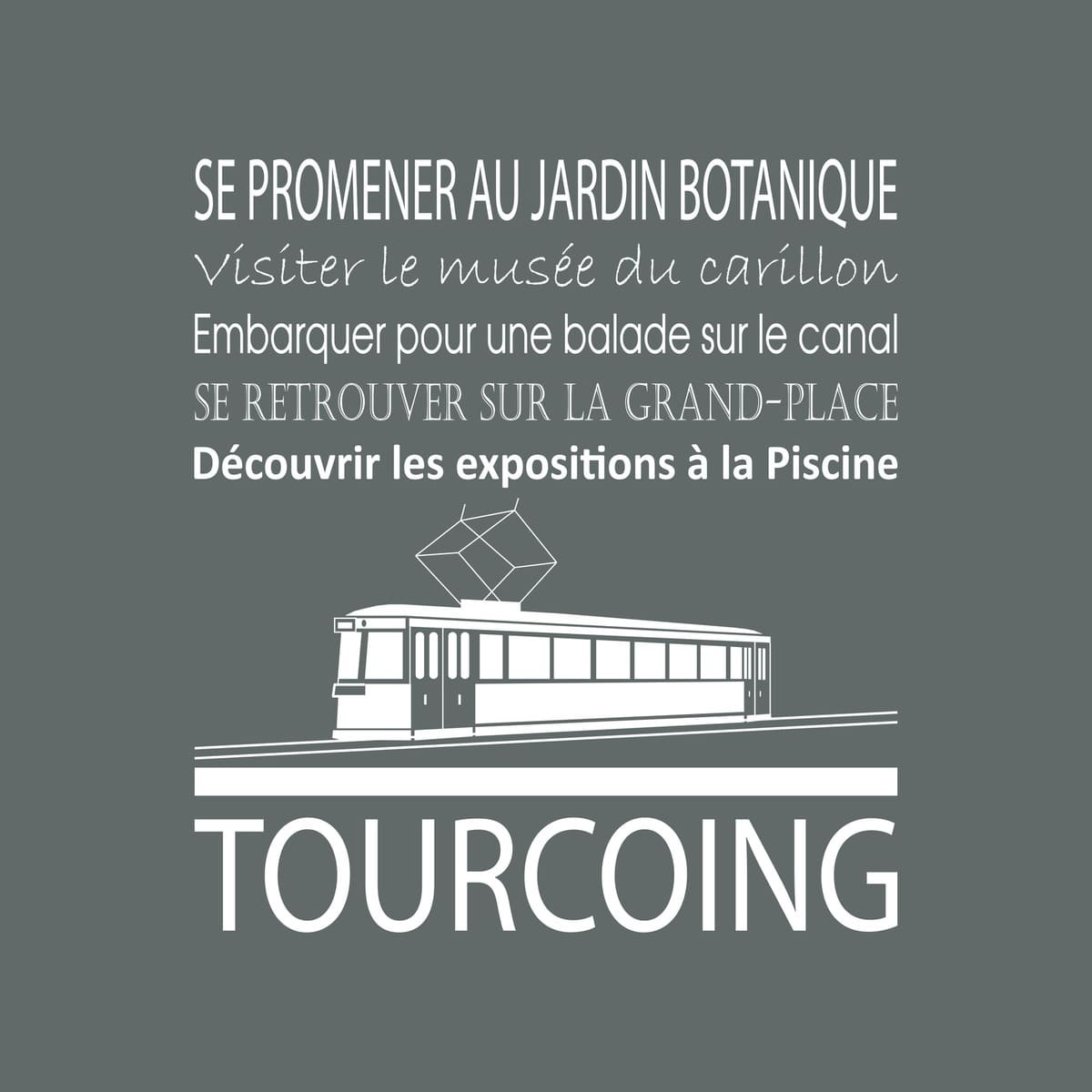 Tableau sur toile Tourcoing gris 30x30 cm Tableau sur toile Tourcoing gris 30x30 cm