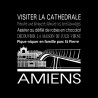 Tableau sur toile Amiens noir 30x30 cm