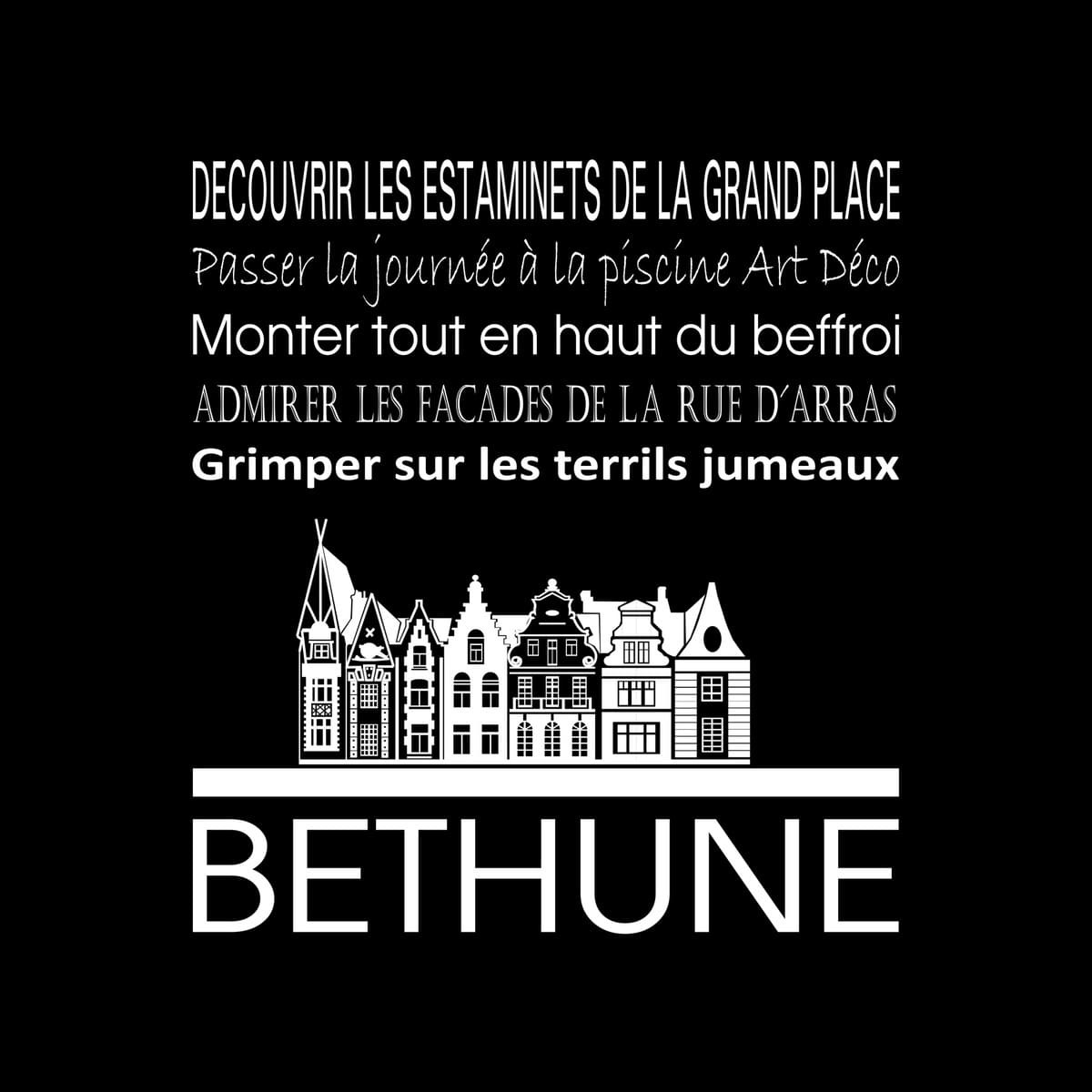Tableau sur toile Béthune noir 30x30 cm Tableau sur toile Béthune noir 30x30 cm