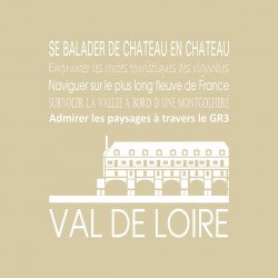 Tableau sur toile Val de Loire beige 30x30 cm