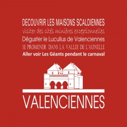 Tableau sur toile Valenciennes rouge 30x30 cm