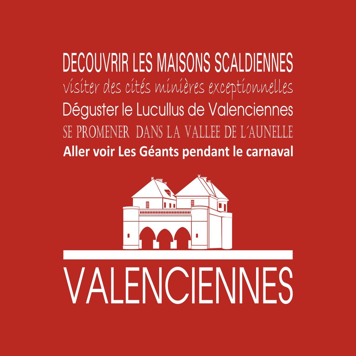 Tableau sur toile Valenciennes rouge 30x30 cm Tableau sur toile Valenciennes rouge 30x30 cm