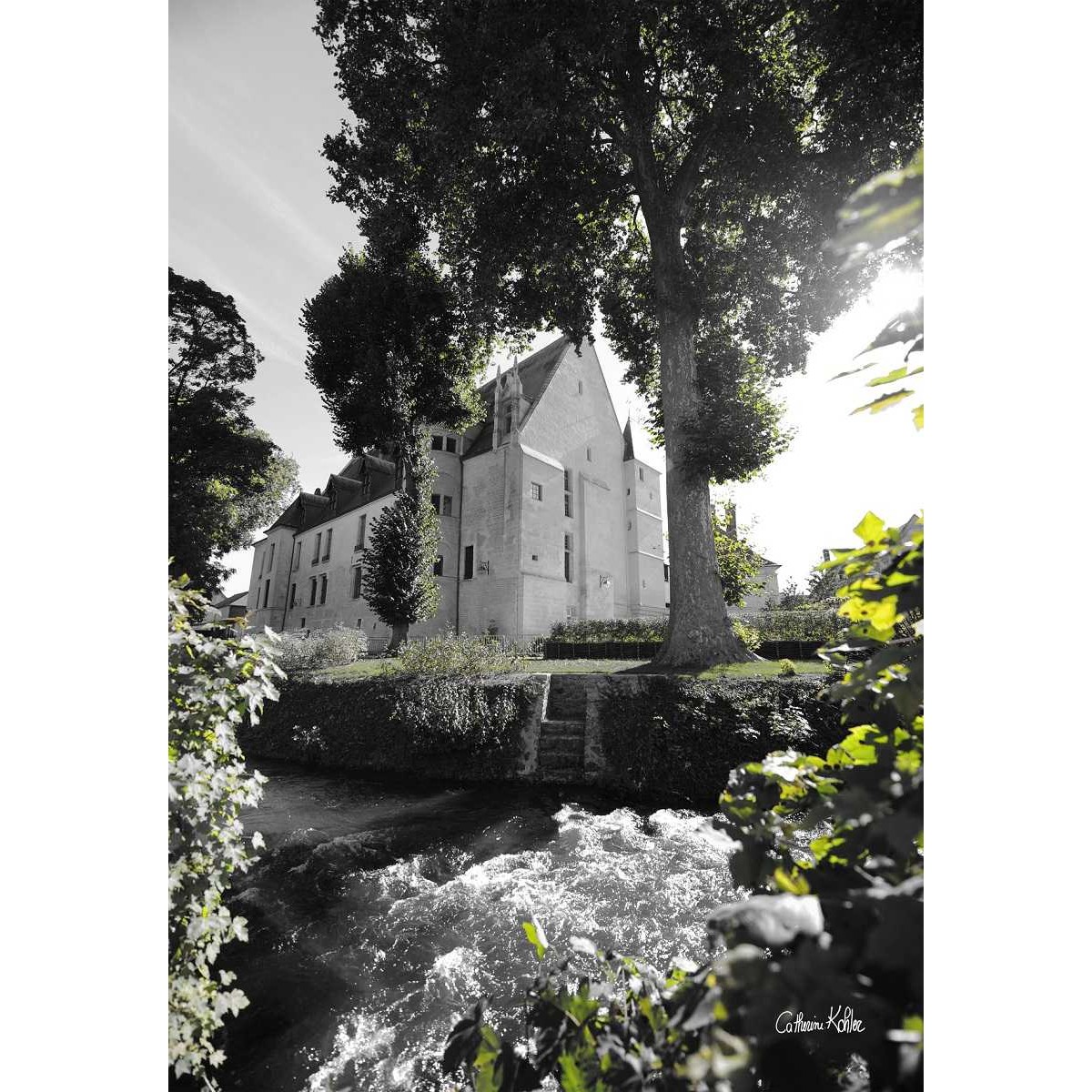 Tableau sur toile cours d'eau Beauvais