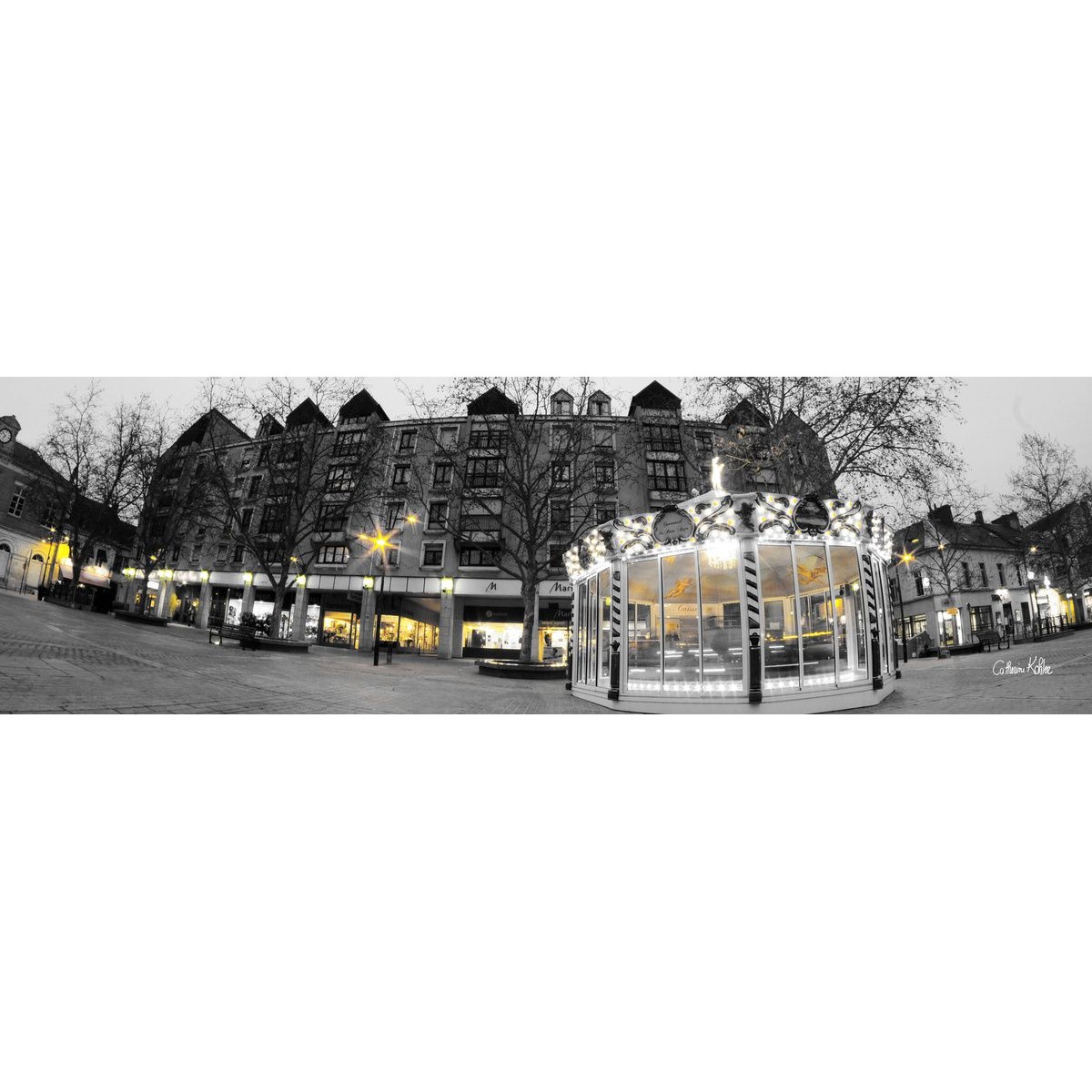 Tableau sur toile place de la république Châteauroux 30x97 cm Tableau sur toile place de la république Châteauroux 30x97 cm