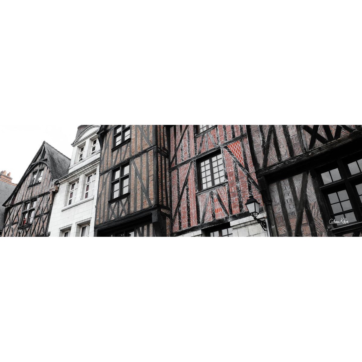 Tableau sur toile rue du grand marché de Tours 30x97 cm Tableau sur toile rue du grand marché de Tours 30x97 cm
