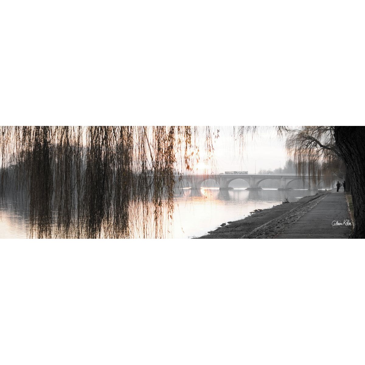 Tableau sur toile les bords du Cher 30x97 cm Tableau sur toile les bords du Cher 30x97 cm