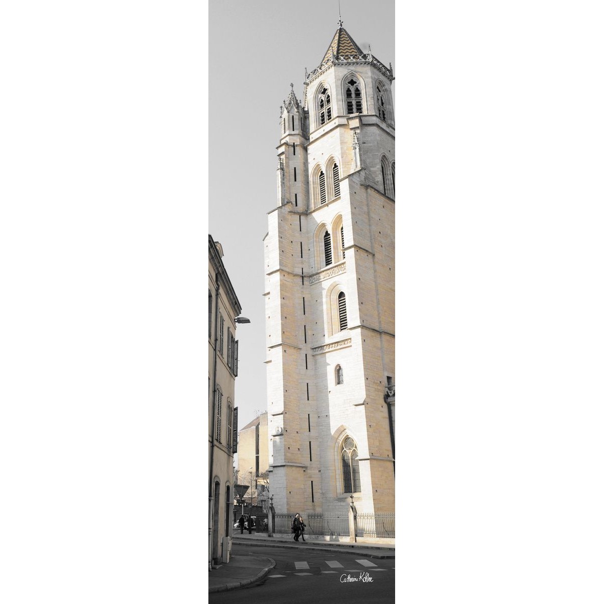 Tableau sur toile cathédrale Sainte Bégnigne 30x97 cm