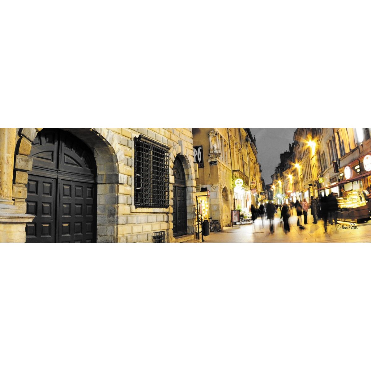 Tableau sur toile grande rue de Besançon 30x97 cm Tableau sur toile grande rue de Besançon 30x97 cm