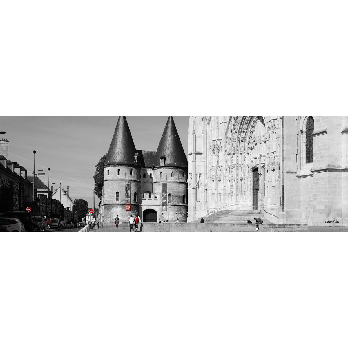 Tableau sur toile porte cathédrale de Beauvais 30x97 cm Tableau sur toile porte cathédrale de Beauvais 30x97 cm