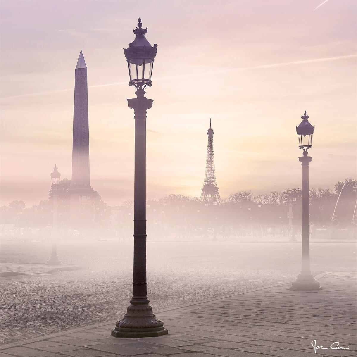 Tableau sur verre synthétique place de la Concorde 90x90 cm Tableau sur verre synthétique place de la Concorde 90x90 cm