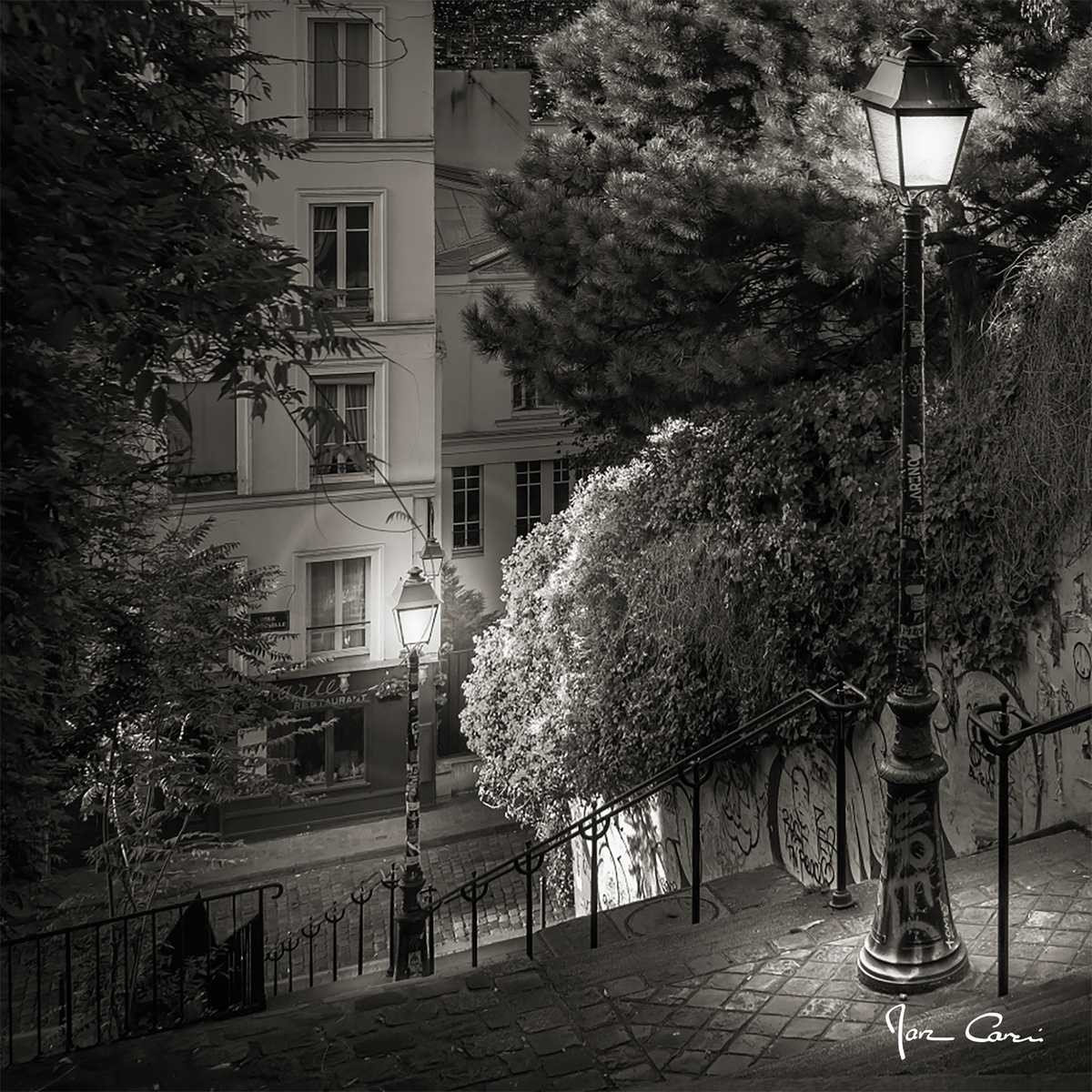 Tableau sur verre Montmartre 45x45 cm