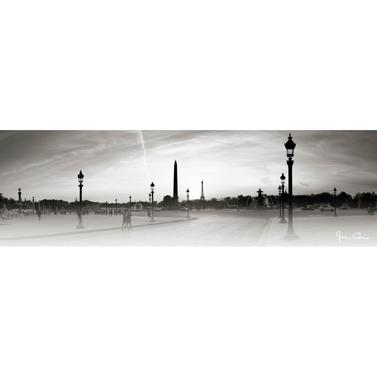 Tableau sur toile place de la Concorde Paris 30x97 cm