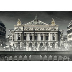Tableau sur verre opéra de Paris 45x65 cm