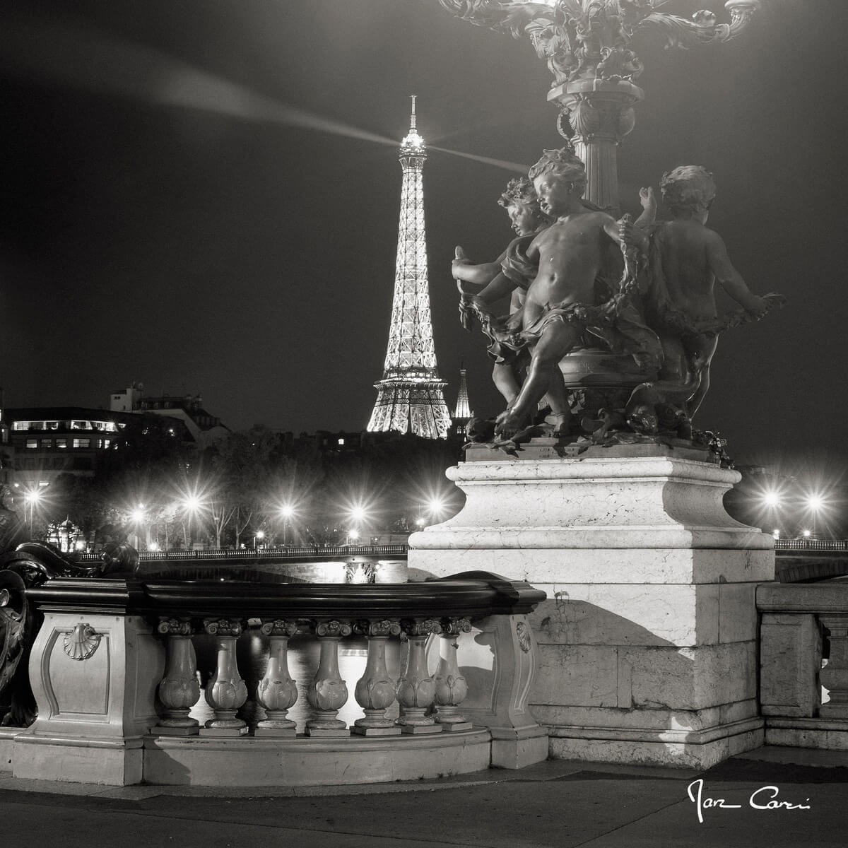 Tableau sur verre pont Alexandre III 45x45 cm