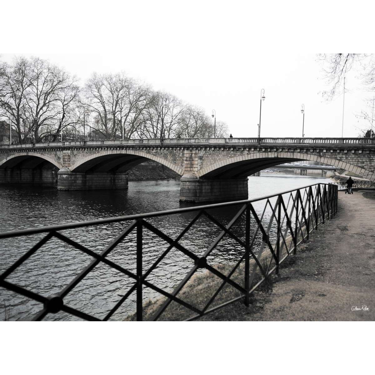 Tableau mural pont de la république 45x65 cm