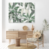 Triptyque sur toile plantes vertes 125x97 cm ambiance